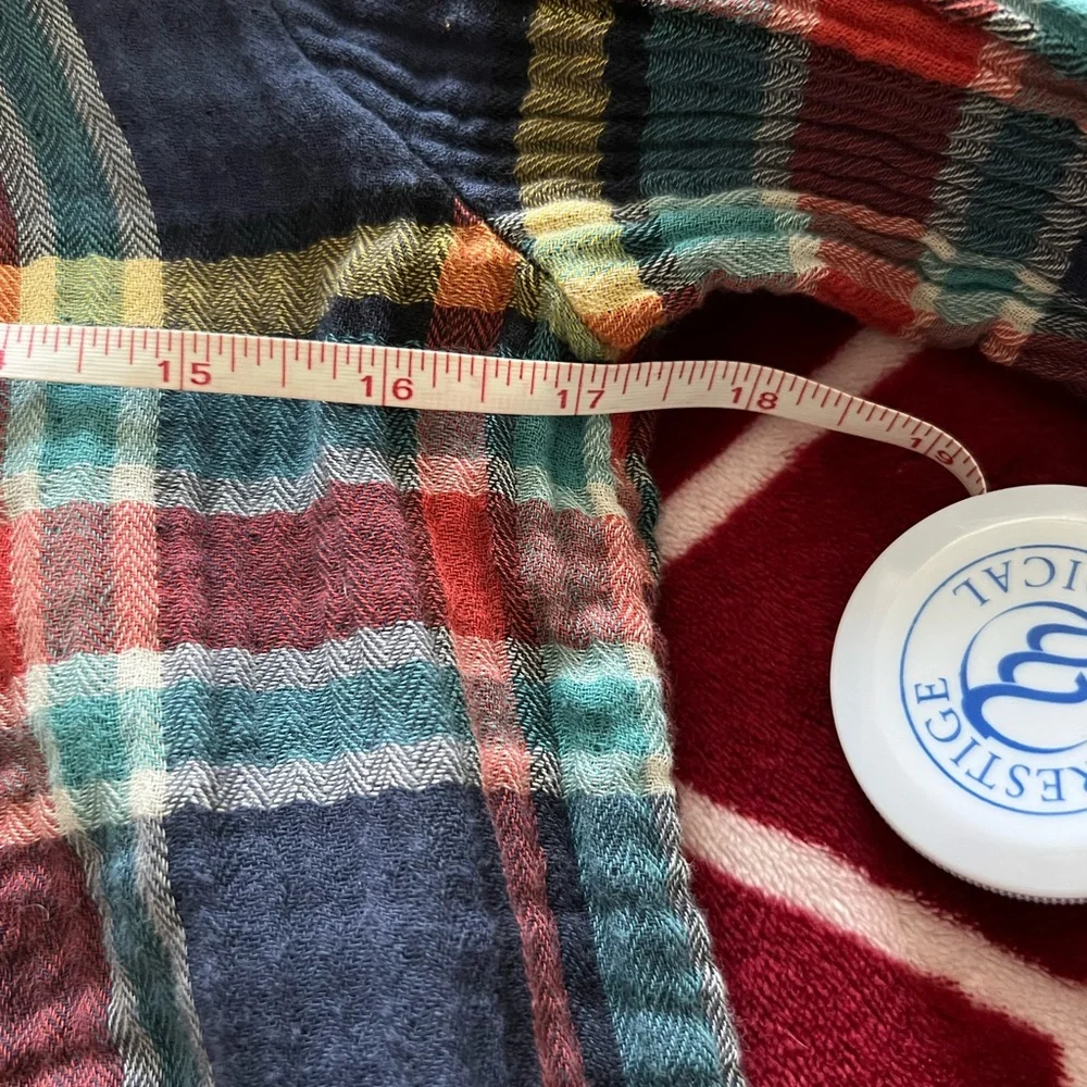 EUC Free People Multicolor Plaid Ruffle Blouse Small - Picture 12 of 12